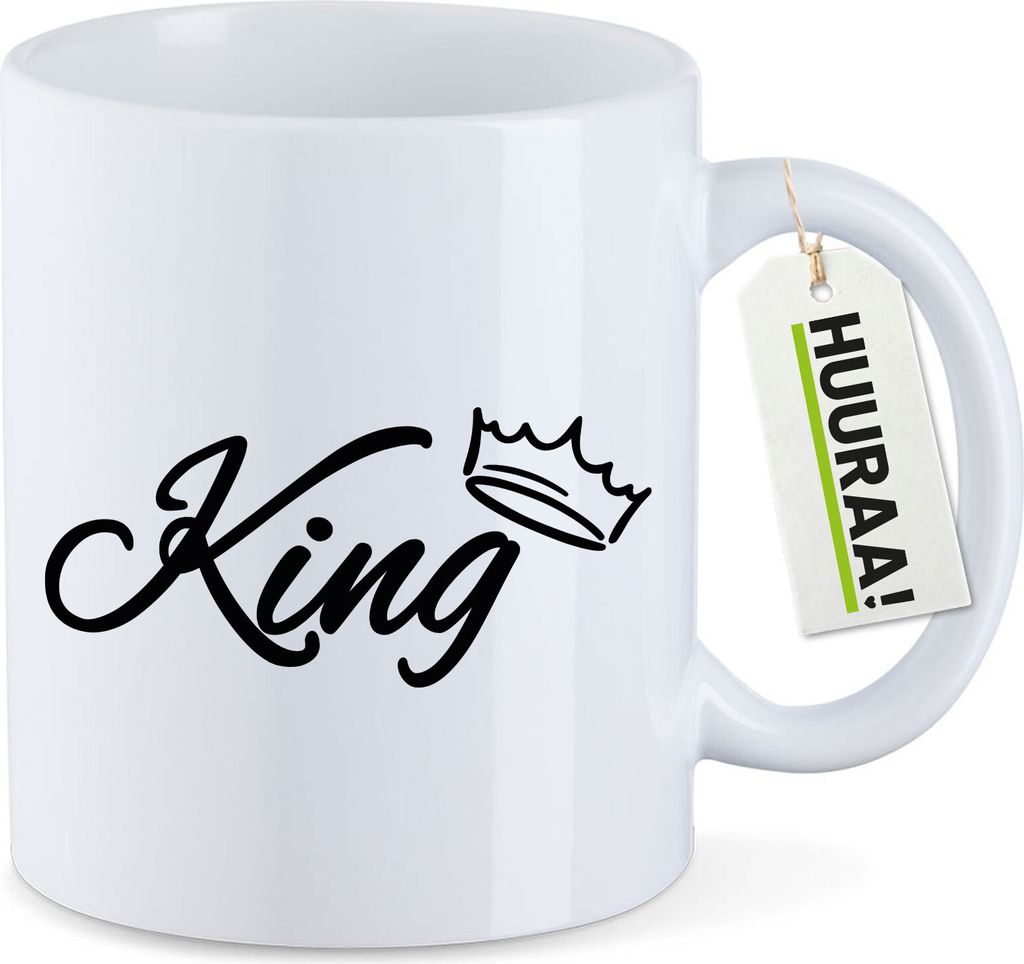 Huuraa Kaffeetasse King Krone 330ml Weiß Keramik Produktbild 