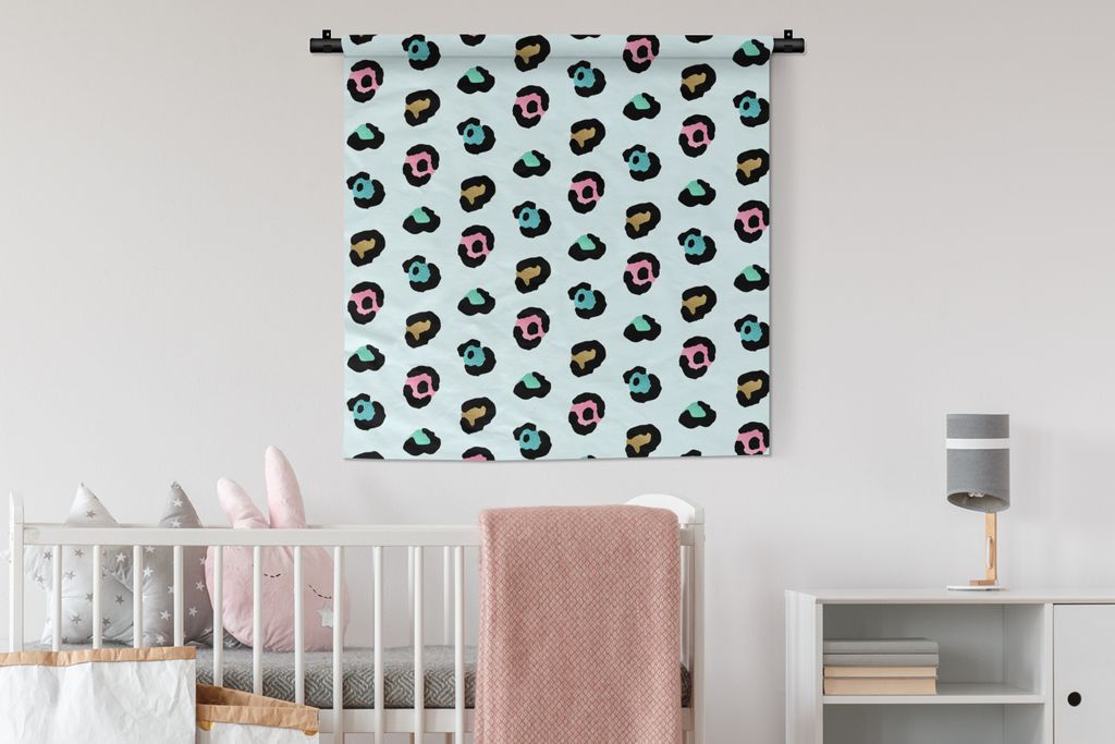 MuchoWow® Wandteppich Wandbehang Pantherdruck - Farben - Produktbild 