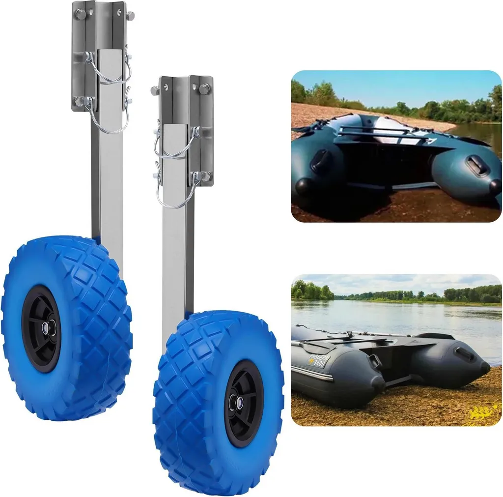 Roue de transport en acier inoxydable avec pneu 25 cm tout-terrain
