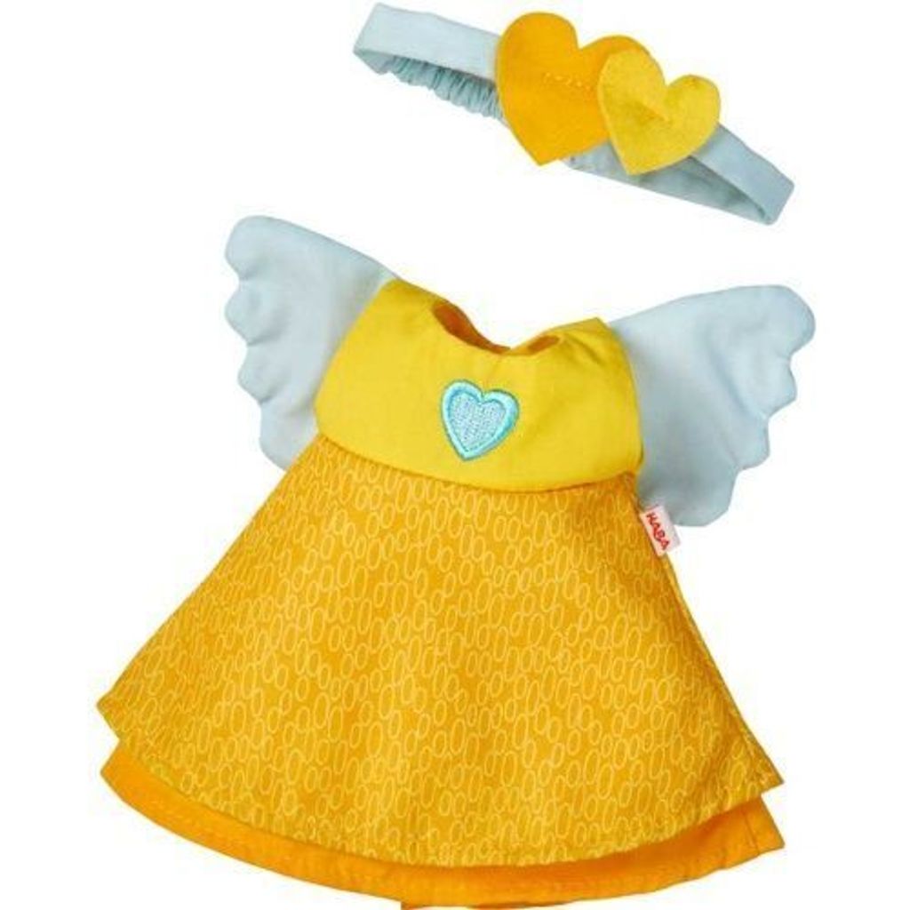 HABA Zubehör für Stoffpuppe Puppenkleiderset Schutzengel, 30 cm 1306962001
