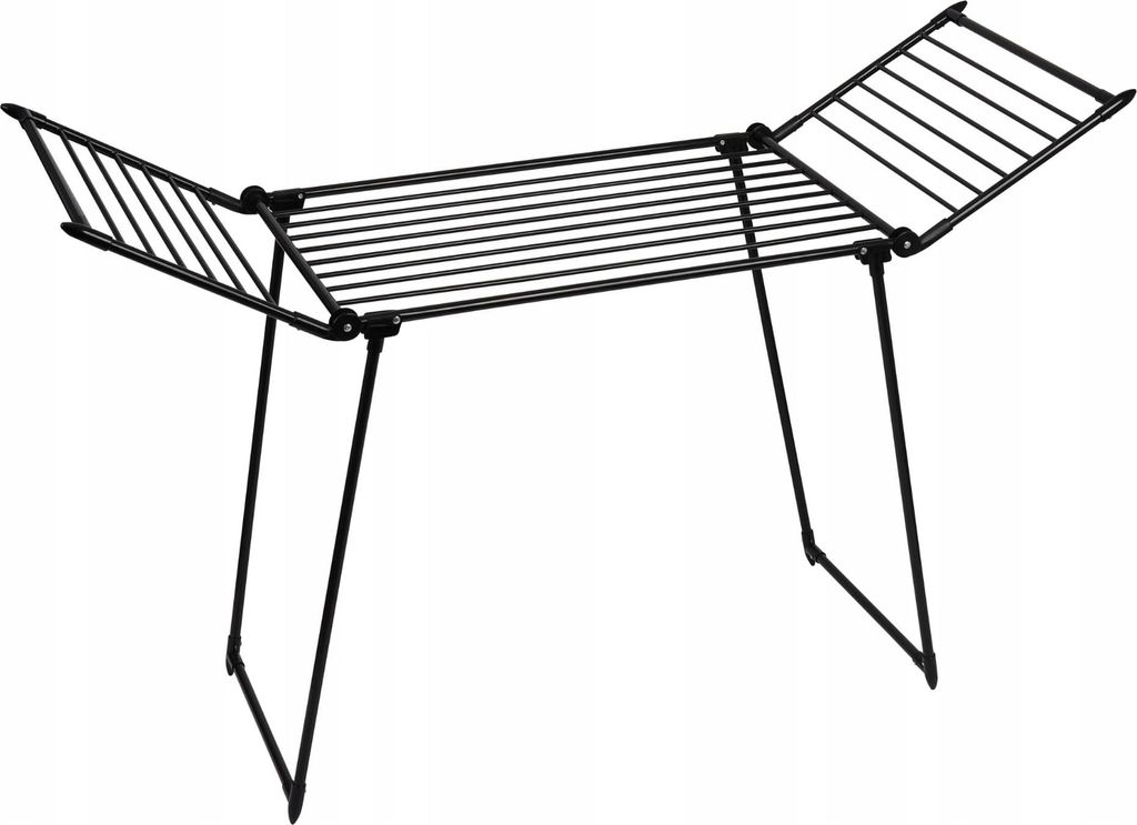 AMALFI faltbarer Wäscheständer, schwarz