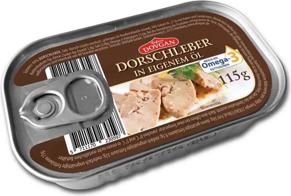DOVGAN Dorschleber in eigenem Öl 115g