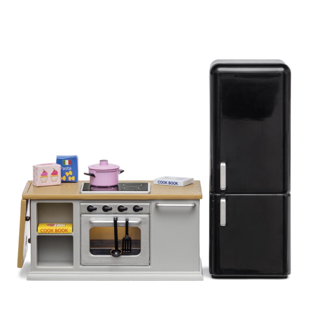 Lundby Set - Kookeiland met koelkast