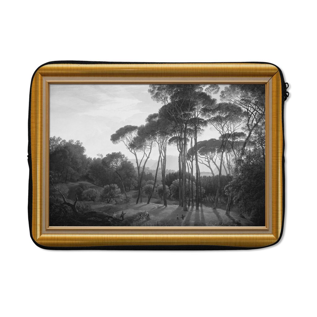 MuchoWow Laptop Hülle 14 ZollItalienische Landschaft Zirbelkiefer - Hendrik Voogd - Liste - Gold Laptoptasche - Laptoptasche - Stoßsicher - Sch...