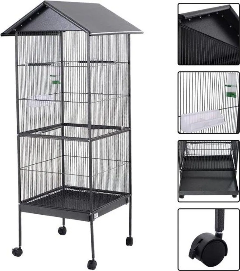 Grande station de nourrissage pour oiseaux sauvages en bois XL
