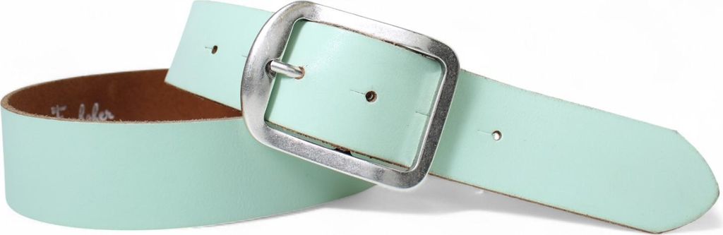 FRONHOFER Damen Ledergürtel ca. 4 cm silberne Dornschnalle Retrostyle, echt Leder