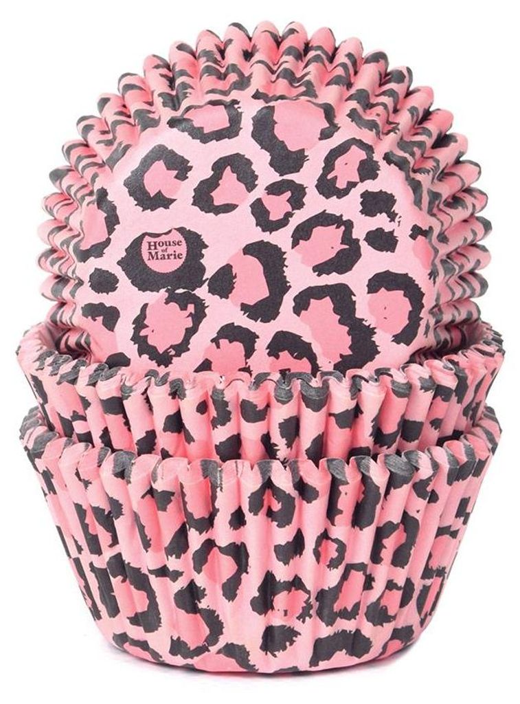 Papierbackförmchen HoM Leopard rosa