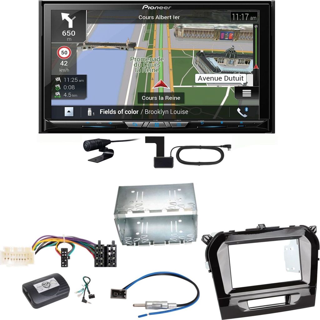 Pioneer AVIC-Z830DAB Navigation Bluetooth USB Einbauset für Suzuki Vitara LY