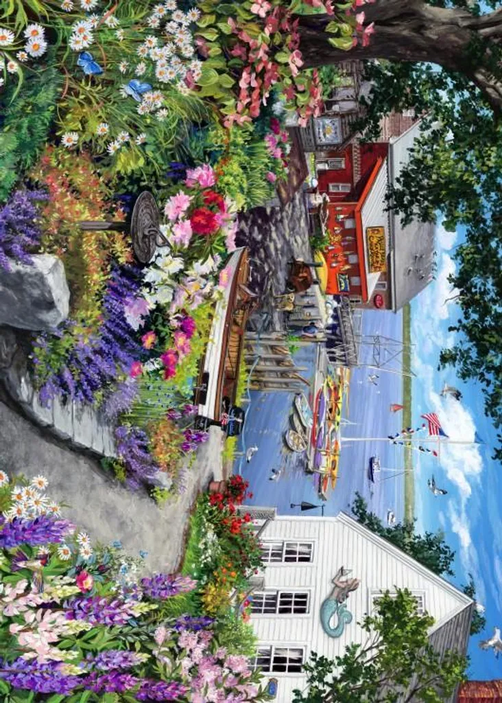 Puzzle Coastal Garden 500 pièces colorées au design haute définition
