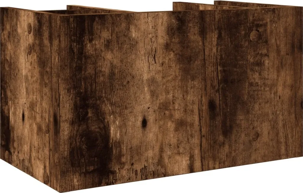 Support de bureau bois composite chêne fumé format 44,5x24x25 cm stable