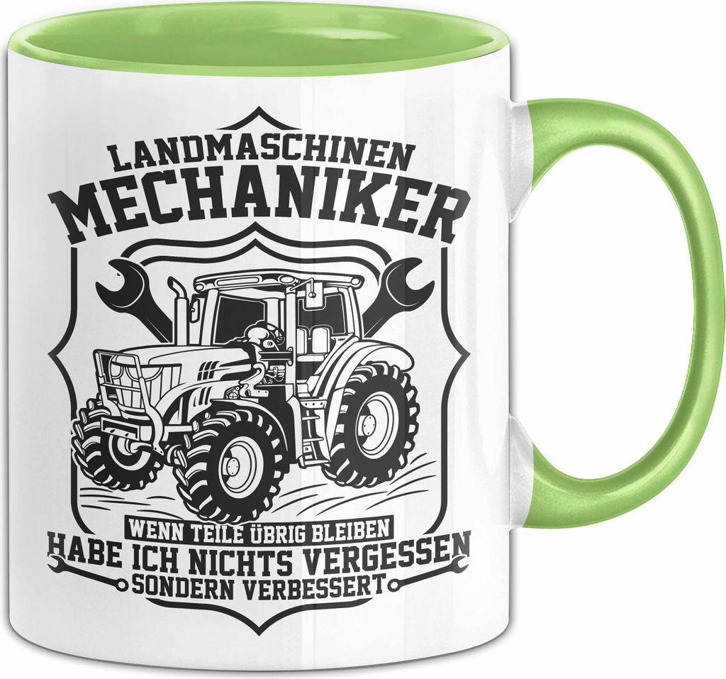 Landmaschinen Mechaniker Tasse Geschenk Traktor Produktbild 