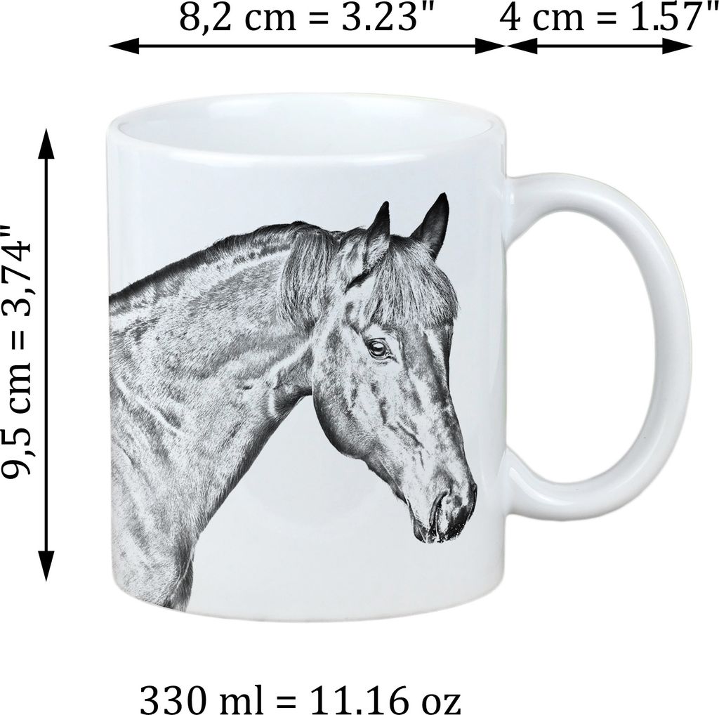 Braunes Pferd - Tasse mit Pferd, Tasse mit Bild, personalisiertes Geschenk der Marke Art-Dog