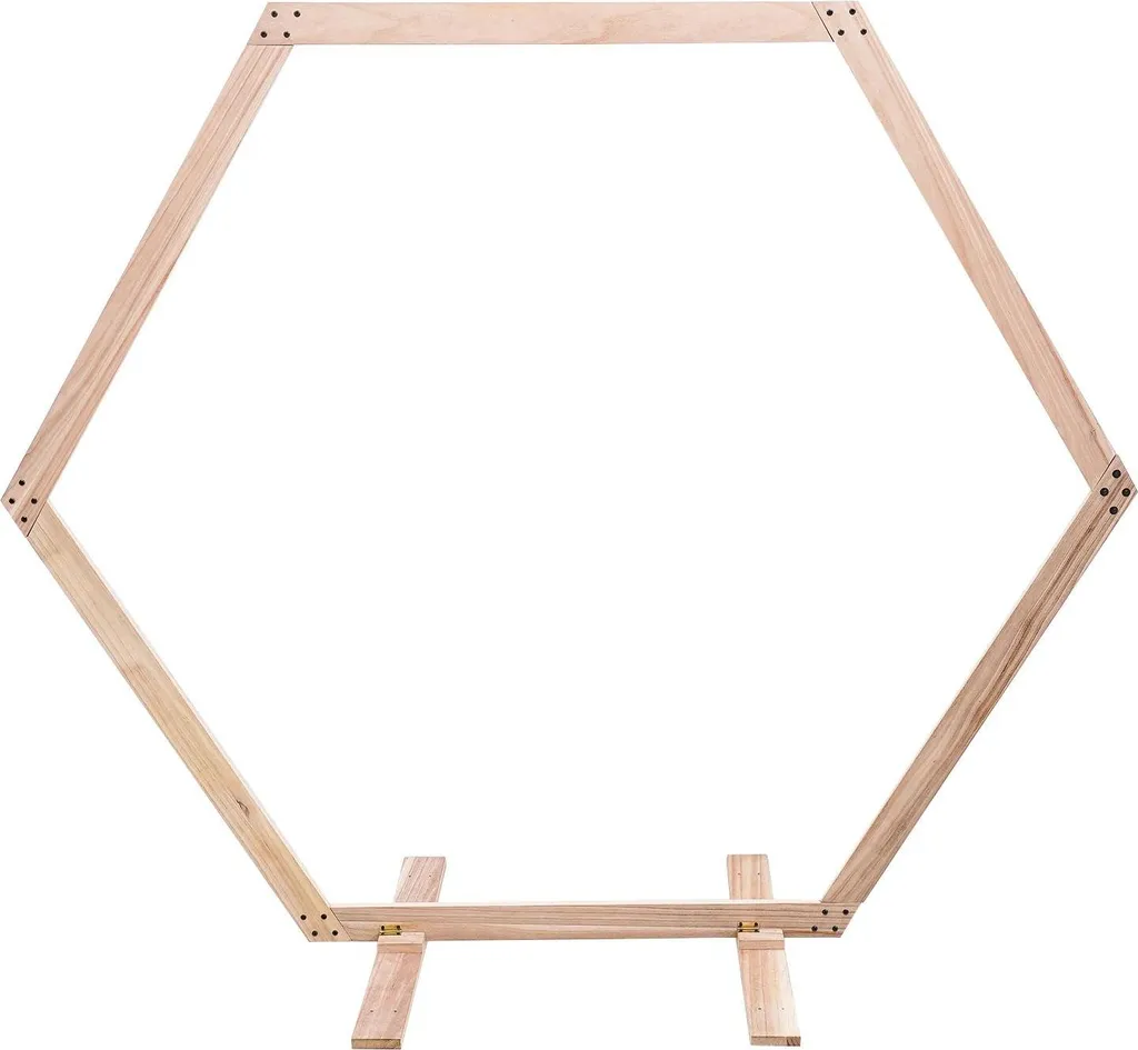 Arco Legno Matrimonio Esagonale XL 185cm | Portata 5kg Uso Esterno/Interno