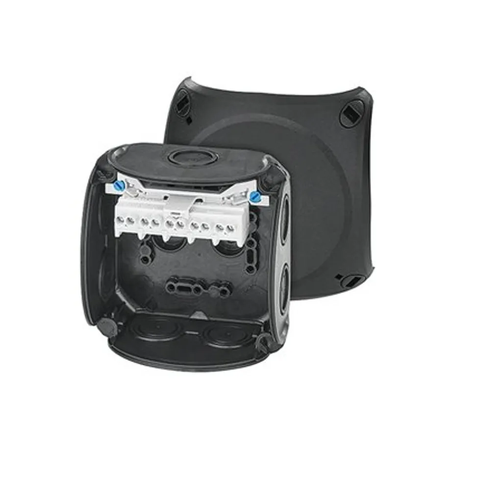 Boîte de dérivation étanche IP66 noire 104mm pour montage en saillie