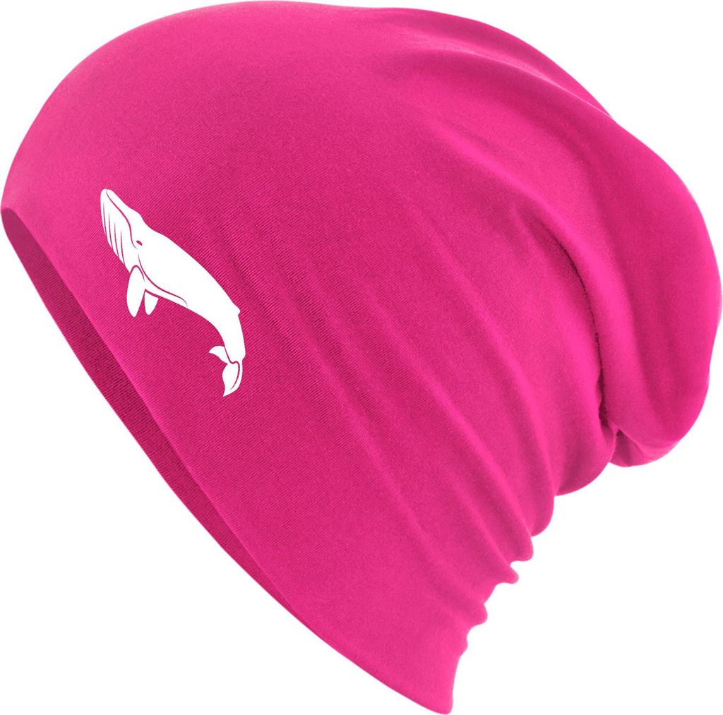 Huuraa Beanie Wal Silhouette Fuchsia One Size Baumwolle und Elasthan Mütze Geschenkidee