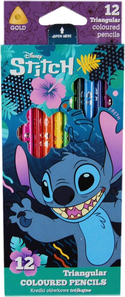 Dreieckige Buntstifte 12 Farben Stitch Coolpack Colorino