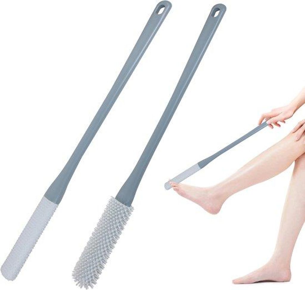 Silikon-Fußreinigungsbürste 40 cm, langer Griff, für die Produktbild 