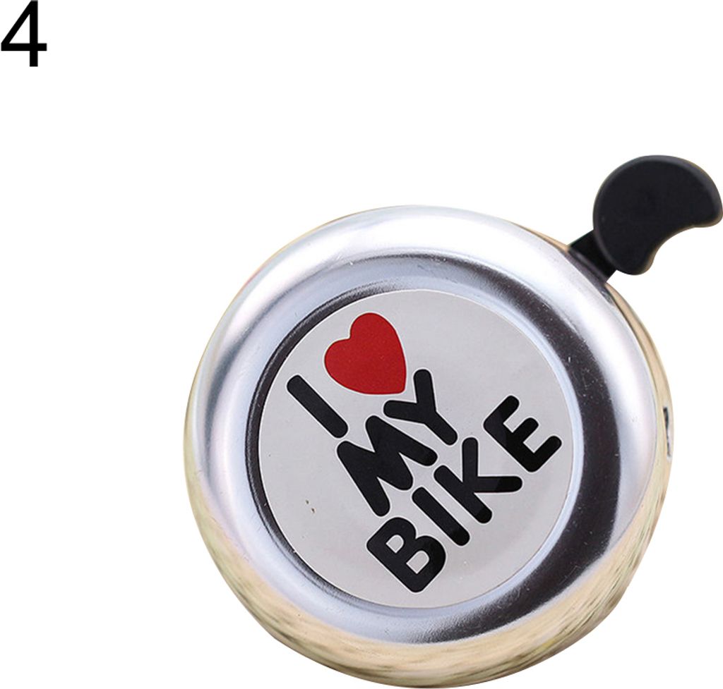 Suess Ich liebe mein Fahrrad Gedruckte Fahrrad Fahrradklingel Clear Sound Alarm Warnring Silber