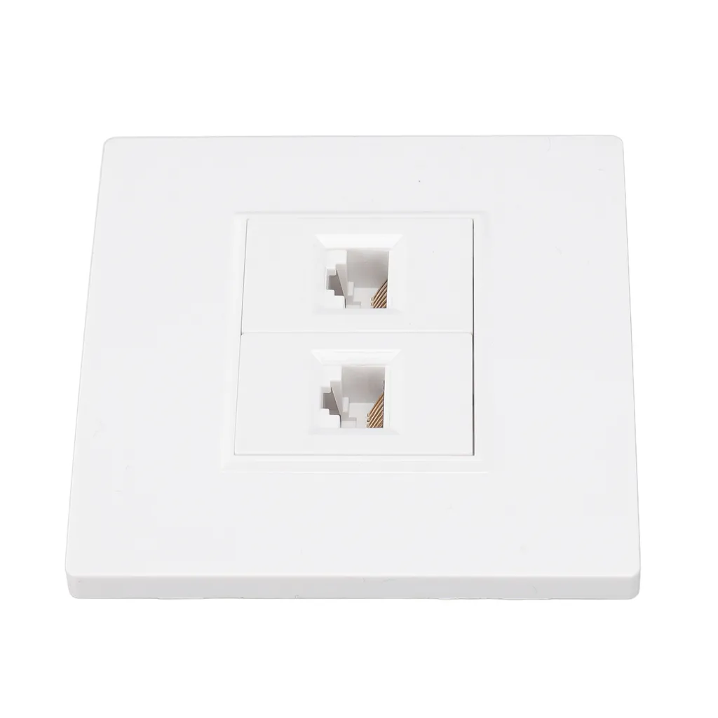 Piatta Parete Cat 6a Piastra Da Parete RiteAV CAT 6A 2 Porte - Bianco