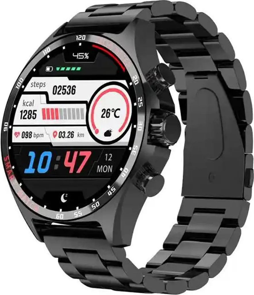 Montre intelligente Onyx Prestige Black S - Appels Bluetooth et NFC IP68