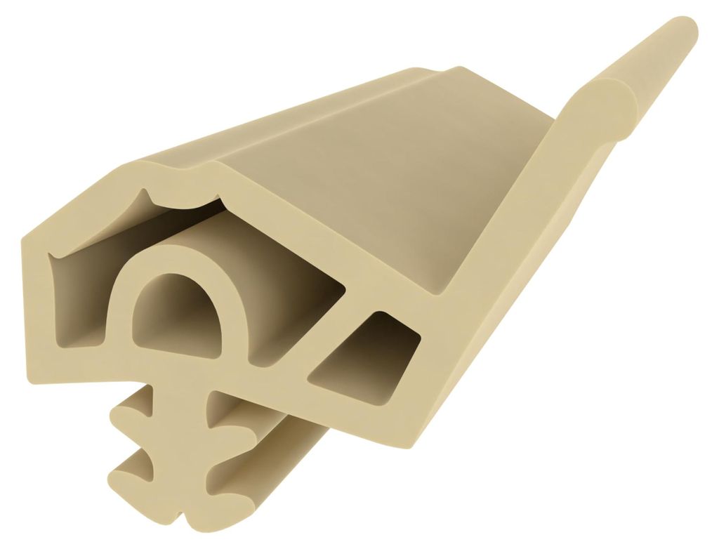 Holzzargendichtung für Holztüren - Beige - 15 Meter - 14 mm Falzbreite - 4-5 mm Nutbreite - Türdichtung für Holzzarge - Zimmertürdichtung für...