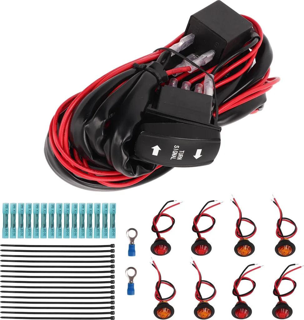 UTV Interruttore basculante dell'indicatore di direzione ATV Street Legal Lighting Kit Flasher Relay Wiring Harness Sostituzione per Polaris Ranger RZR Vertical