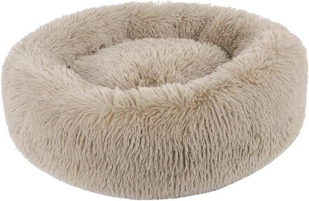 Couchage pour chien antistress lavable 60 cm peluche marron nid douillet
