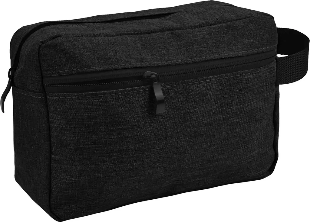 Trousse de toilette noire pour voyages d'affaires et déplacements courts