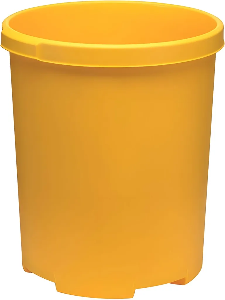 Poubelle de bureau 50L grande capacité HAN KLASSIK XXL ronde jaune