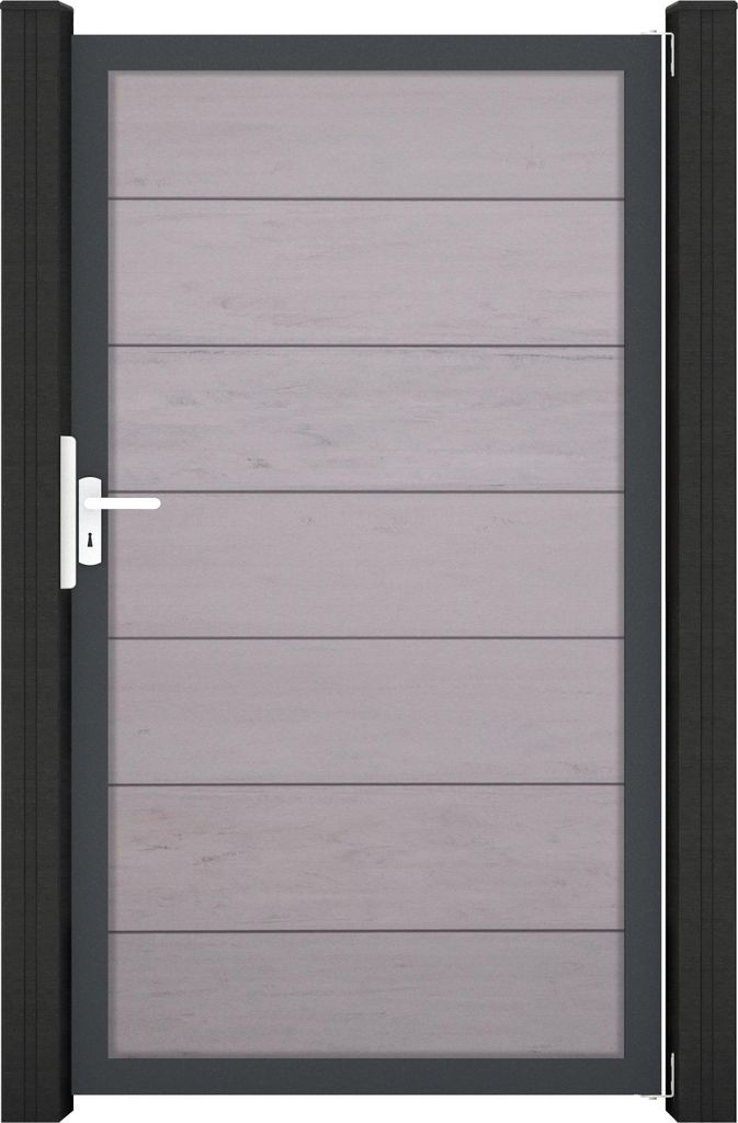 GroJa Solid Grande Tor Sondermaß max. 150x180cm Anthrazitrahmen Bi-Color Weiß