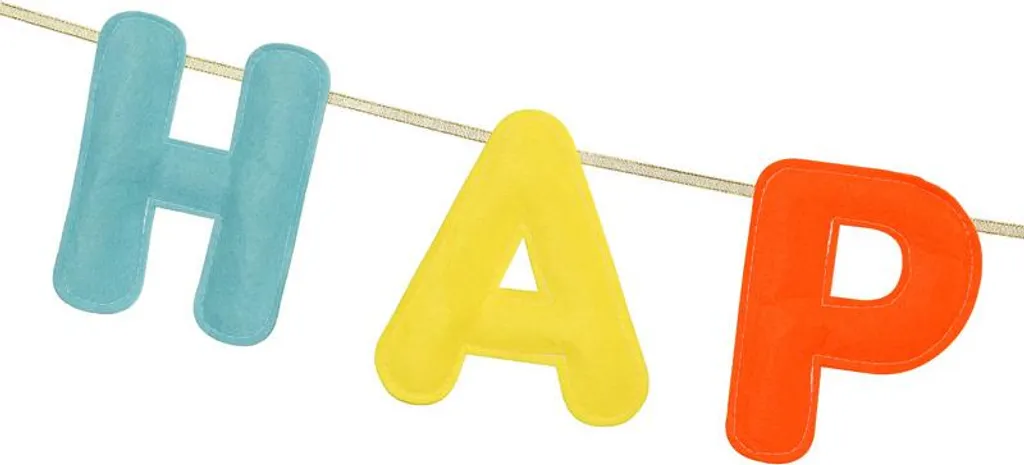 Bannière Happy Birthday réutilisable 3m en feutre pour déco durable