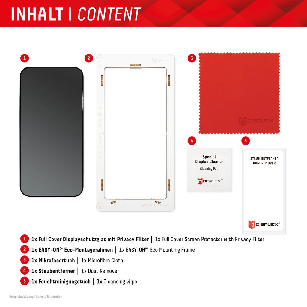 Displex Szkło ochronne z pełnym pokryciem - iPhone 15 / 15 Zdjęcie produktu 12