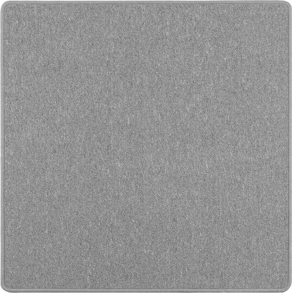 vidaXL Teppichläufer Hellgrau 100 x 100 cm 100% Polypropylen