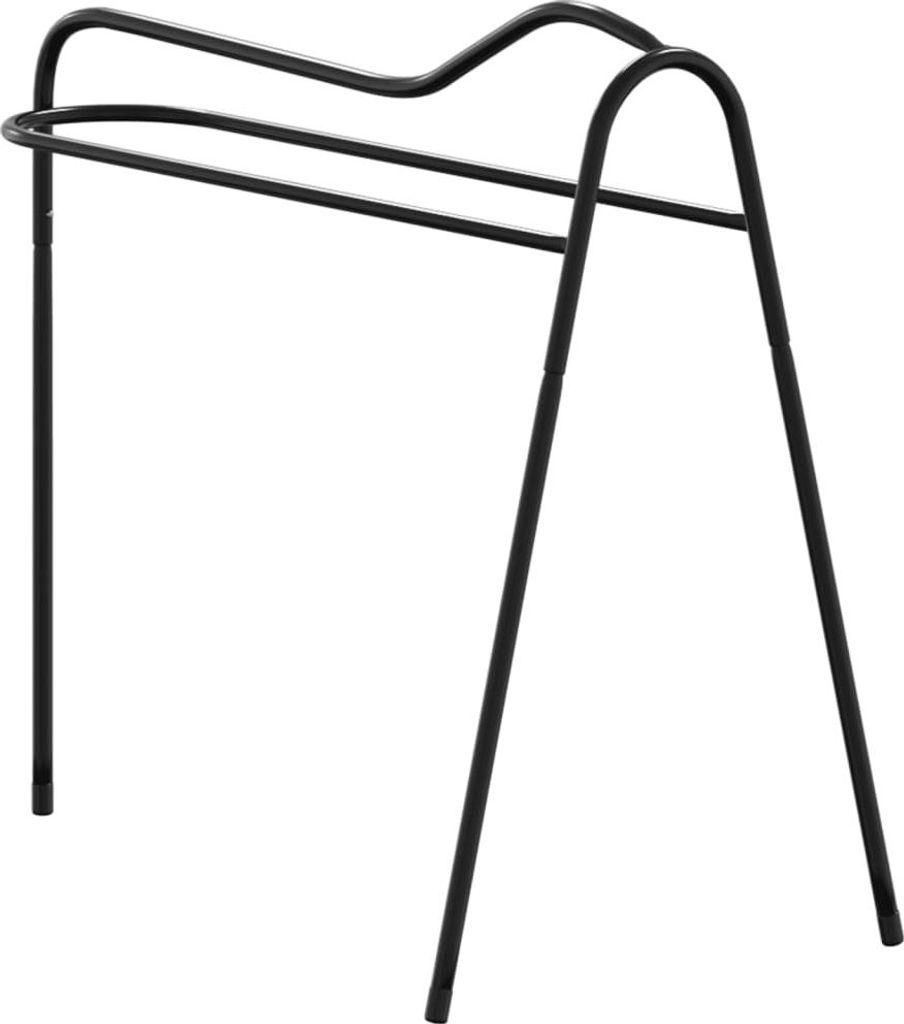 vidaXL Supporto per sella con 3 gambe in ferro nero Immagine del prodotto 