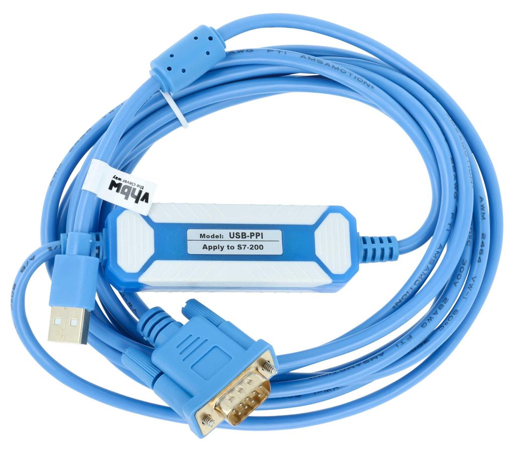 vhbw USB Programmierkabel PLC kompatibel mit Siemens Simatic S7-200 PLC Funkgerät - Seriell Adapter, blau