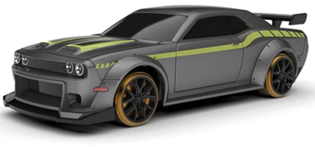 Mini RC Auto - C65 Sport Truck - 1:76 Maßstab - 2.4G Fernsteuerung - RWD Hinterradantrieb - Integriertes Gyro - LiPo Akku - LED Licht - Grau