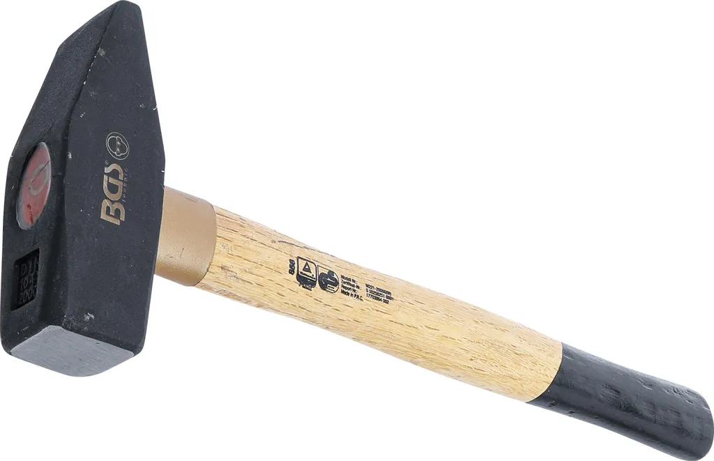 Martello da Fabbro BGS 858 2000g DIN 1041 - Manico in Legno Professionale