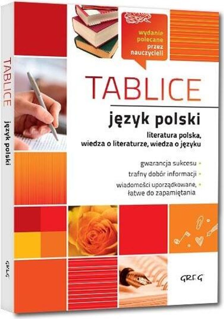Greg - Język Polski. Tablice: Skuteczne Przygotowanie Do Sprawdzianów I Matury