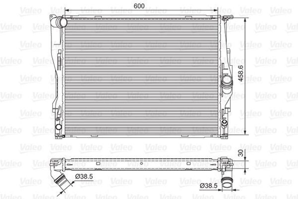 VALEO 701542 Kühler Wasserkühler Motorkühler für BMW 3 Touring (E91) 3 Limousine (E90) 1 Schrägheck (E87) X1 (E84) 3 Coupe (E92) 3 Cabrio (E93)