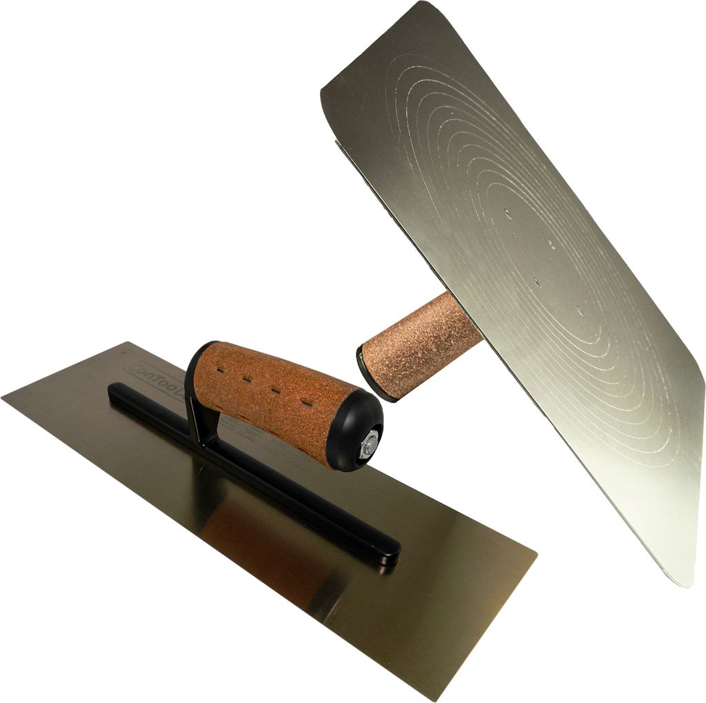 Spachtelschale Hawk 33x33cm+Glättekelle 355mm für Spachteln Glätten CONTOO Set