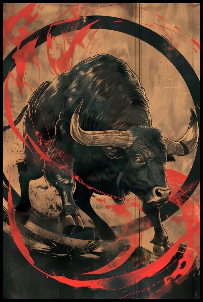 Plakat 61x91,5cm Stier Unbeugsamkeit
