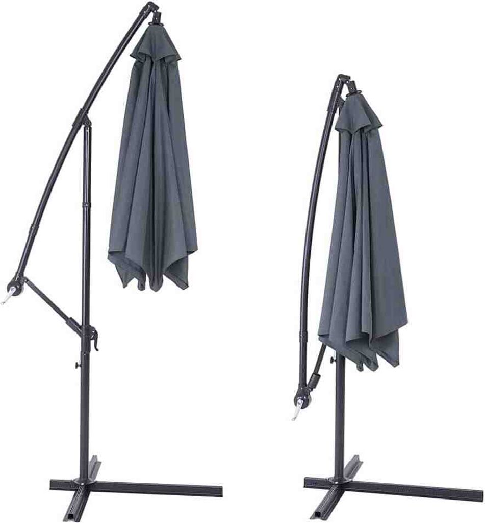 KINGSLEEVE® Sonnenschirm Ø330cm Groß UV Schutz 30+ Rund mit Produktbild 12