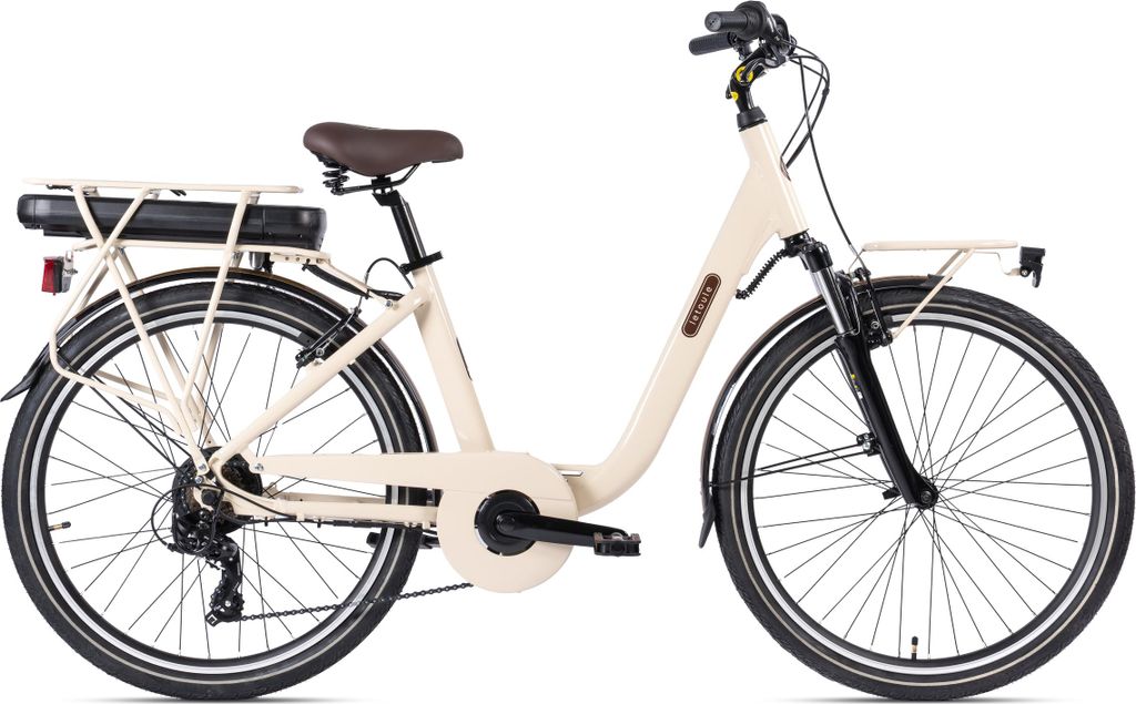VENICE - I love Italy Elektro-Citybike 26 Zoll LETOULE "LaFolie" , Avana Nights