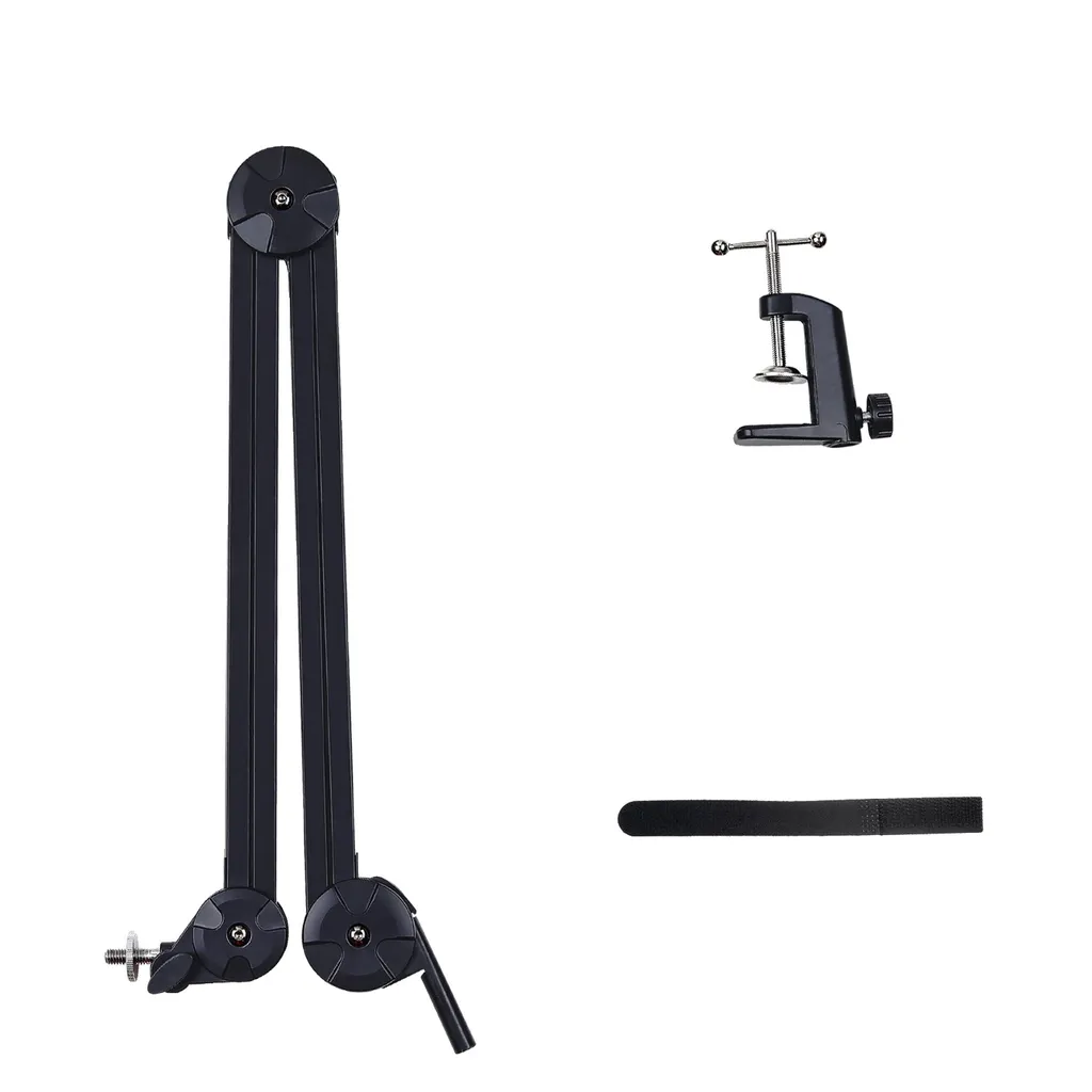 Bras de micro articulé poids lourd, support réglable pour studio et radio