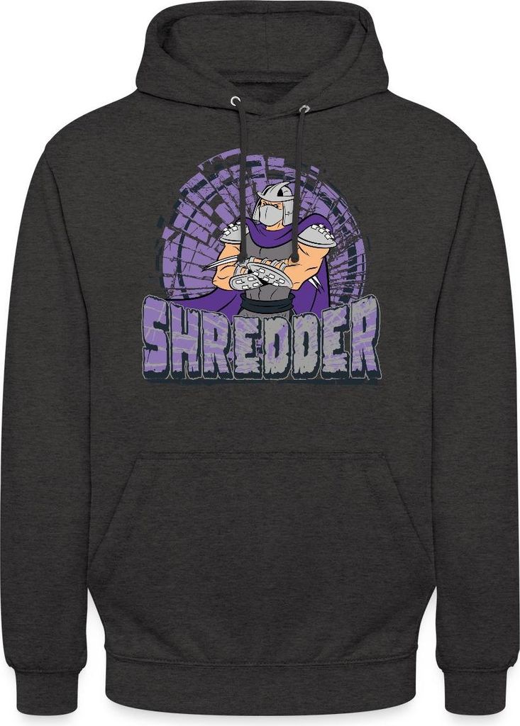 Spreadshirt Teenage Mutant Ninja Turtles Shredder Uni Hoodie, L, Anthrazit