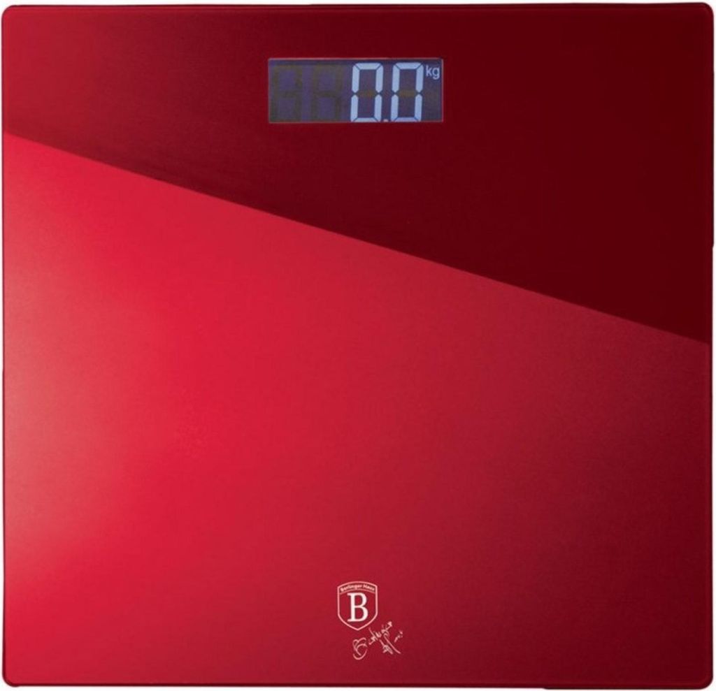 Personenwaage 150 kg Burgundy Metallic Line BERLINGERHAUS Produktbild 