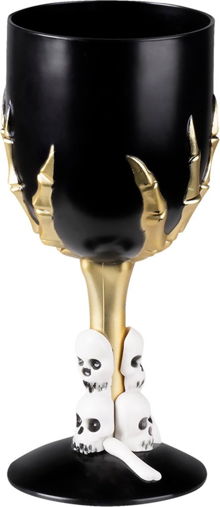 Totenkopf Kelch schwarz Boland Halloween Produktbild 