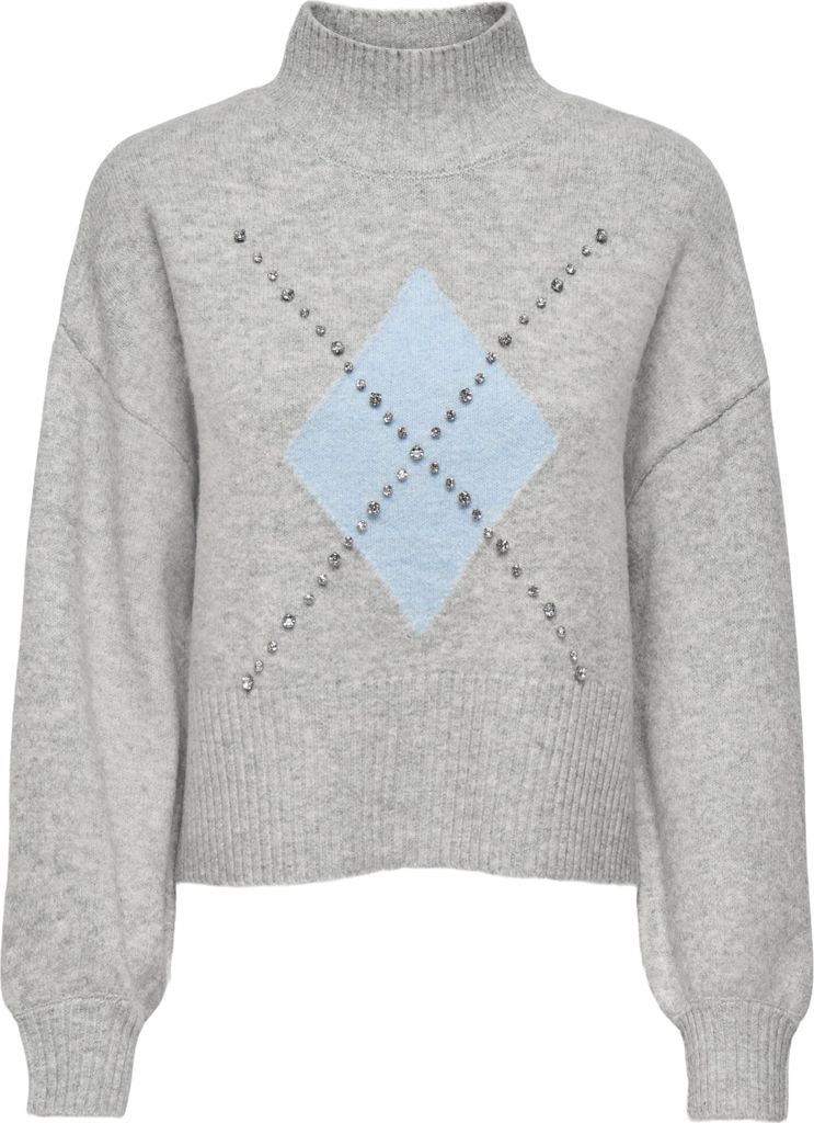 ONLWAKEFIELD LIFE LS BLING HIGHNECK Light Grey L