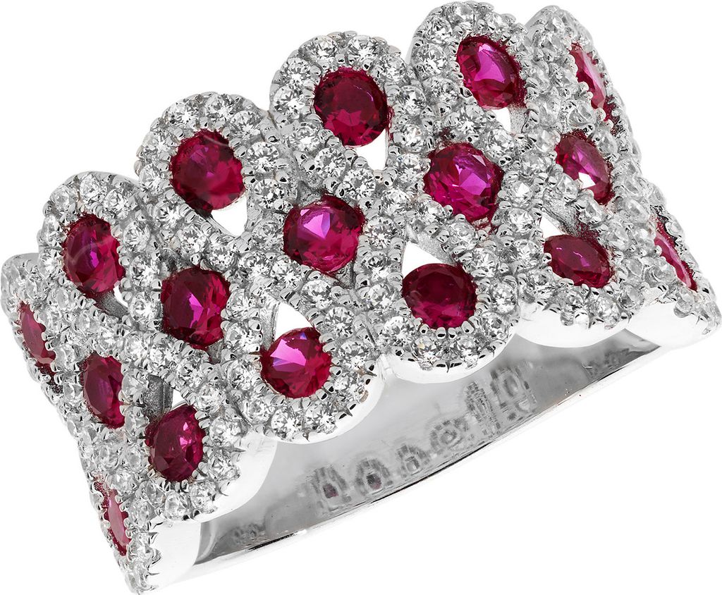 Raffinierter 925 Sterling Silber Damen - Ring mit Zirkonia, 51 (16.2); TRS27558RSL