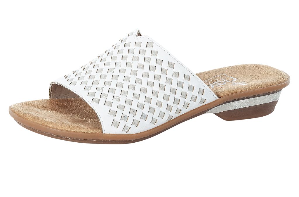 Rieker Damen Schuhe Pantoletten Blockabsatz Clogs 63498-80, Produktbild 